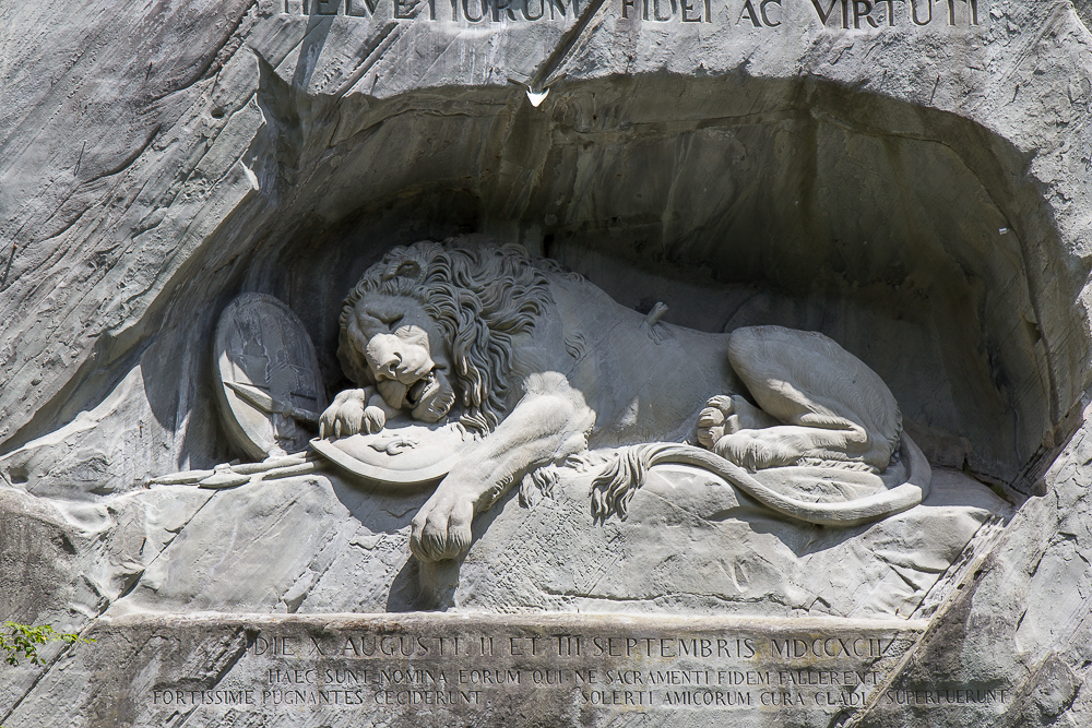 Умирающий лев в Люцерне (Löwendenkmal) © Татьяна Гладченко, 2014